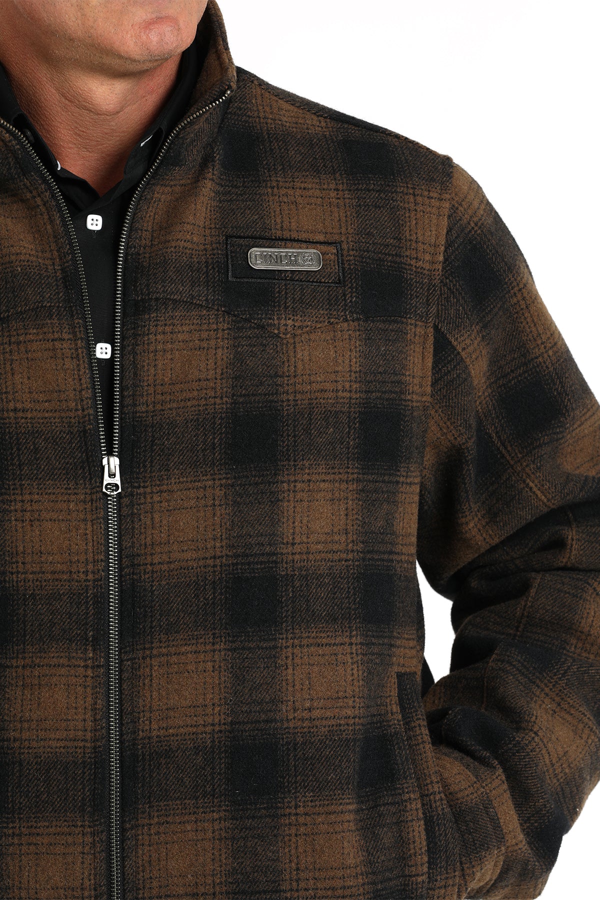 CINCH Men's Brown Wooly Concealed Carry Western Jacket