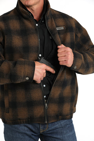 CINCH Men's Brown Wooly Concealed Carry Western Jacket