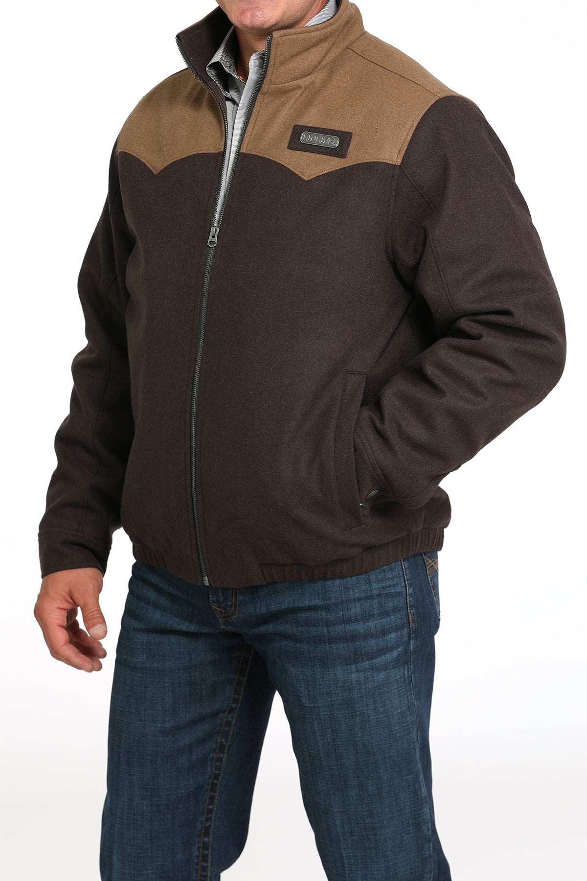 CINCH Men's Brown Concealed Carry Wooly Jacket