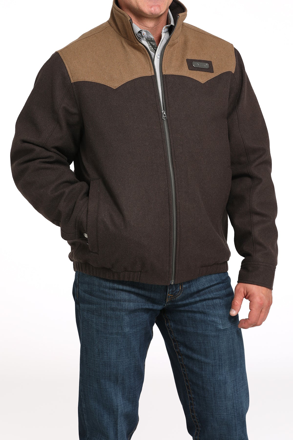 CINCH Men's Brown Concealed Carry Wooly Jacket