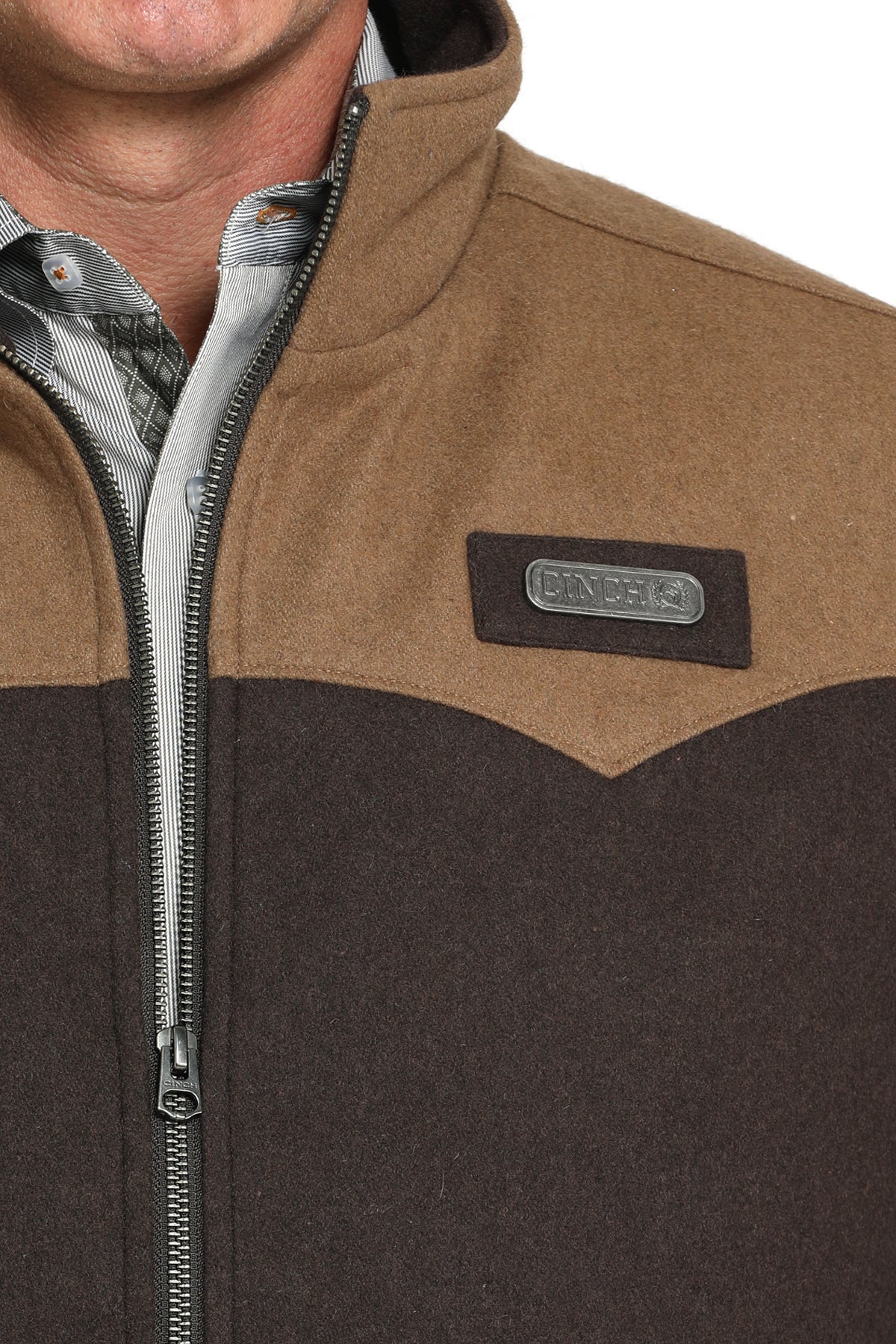 CINCH Men's Brown Concealed Carry Wooly Jacket