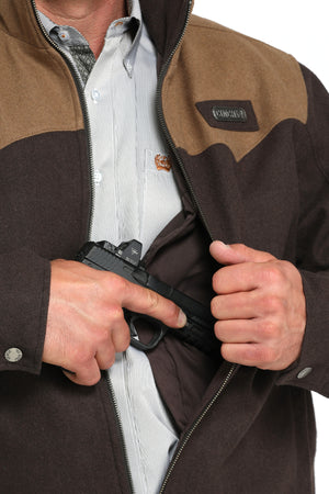 CINCH Men's Brown Concealed Carry Wooly Jacket