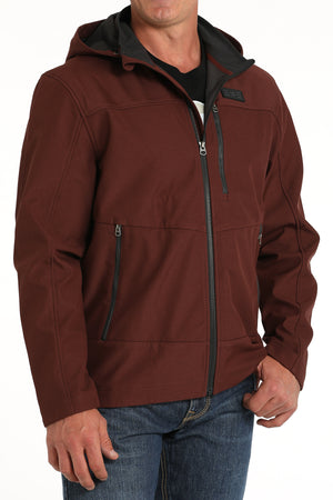 CINCH Men's Red Hooded Soft Shell Jacket