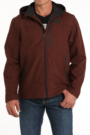 CINCH Men's Red Hooded Soft Shell Jacket