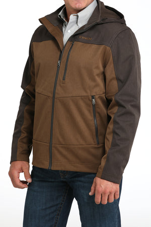CINCH Men's Brown Hooded Soft Shell Jacket