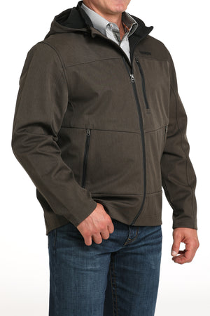 CINCH Men's Brown Hooded Soft Shell Jacket