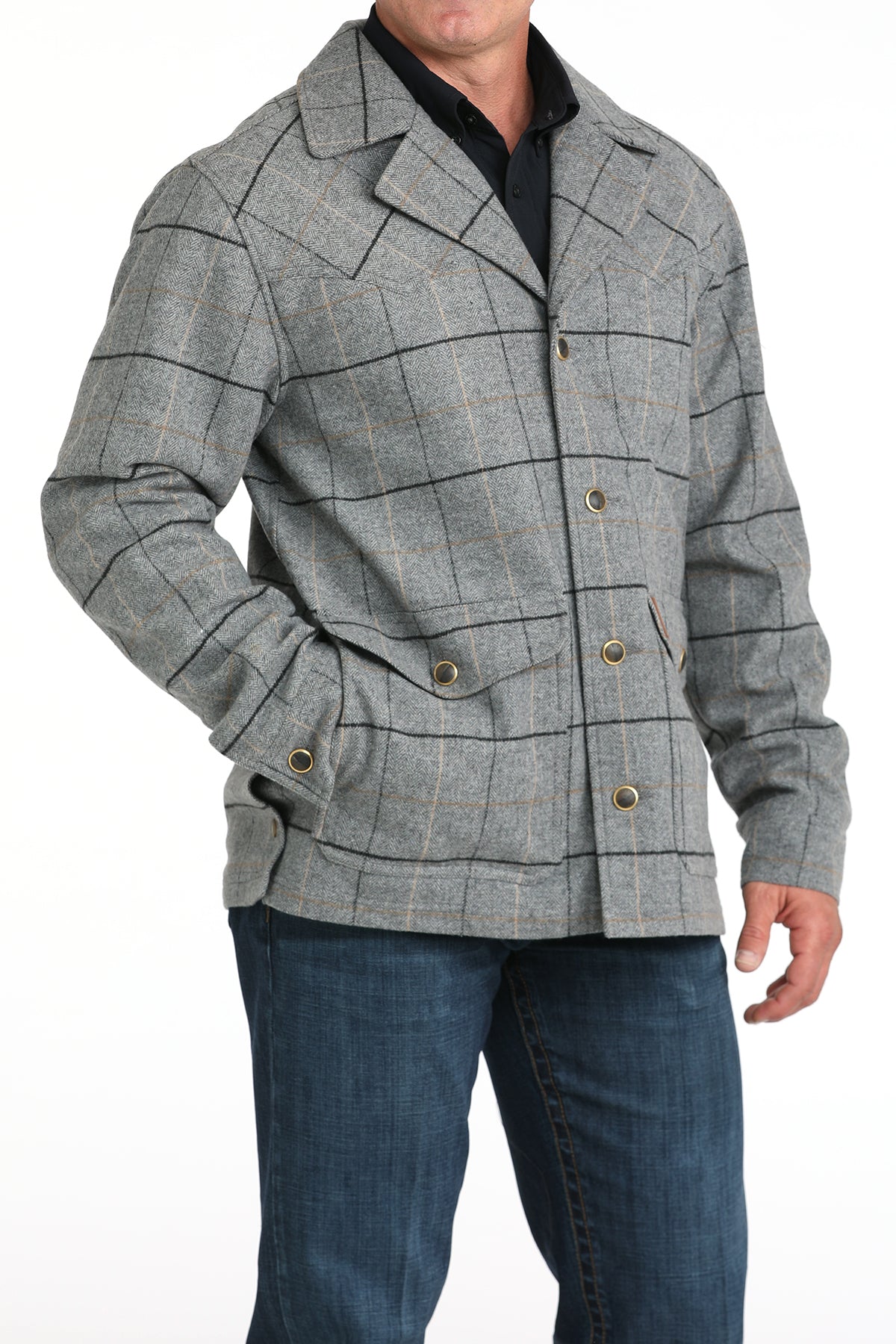 CINCH Men's Grey Dress Coat