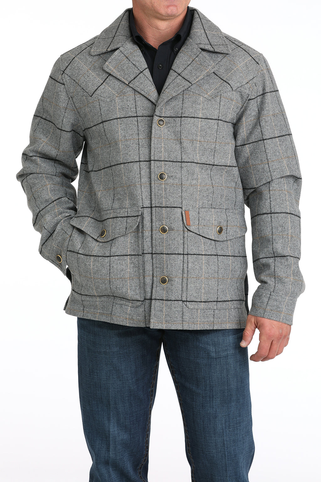 CINCH Men's Grey Dress Coat
