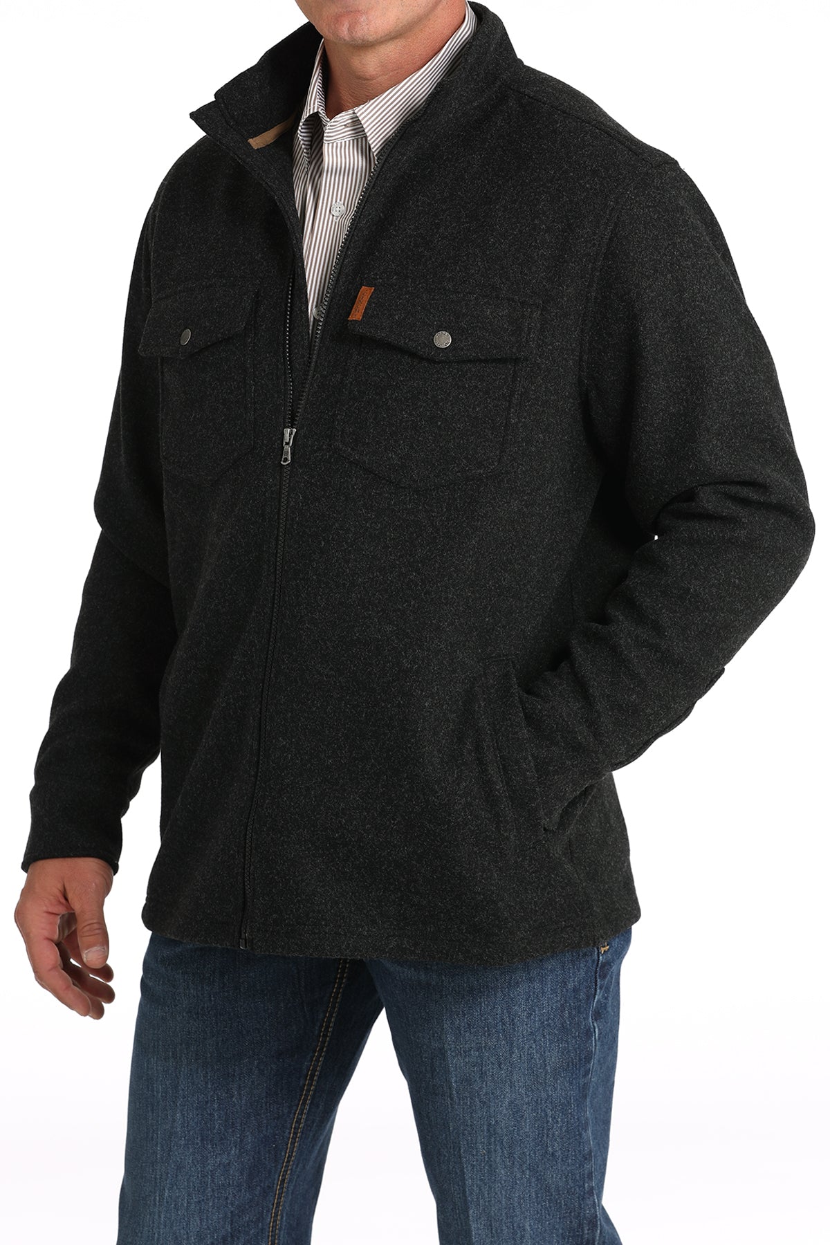 CINCH Men's Black Shirt Jacket