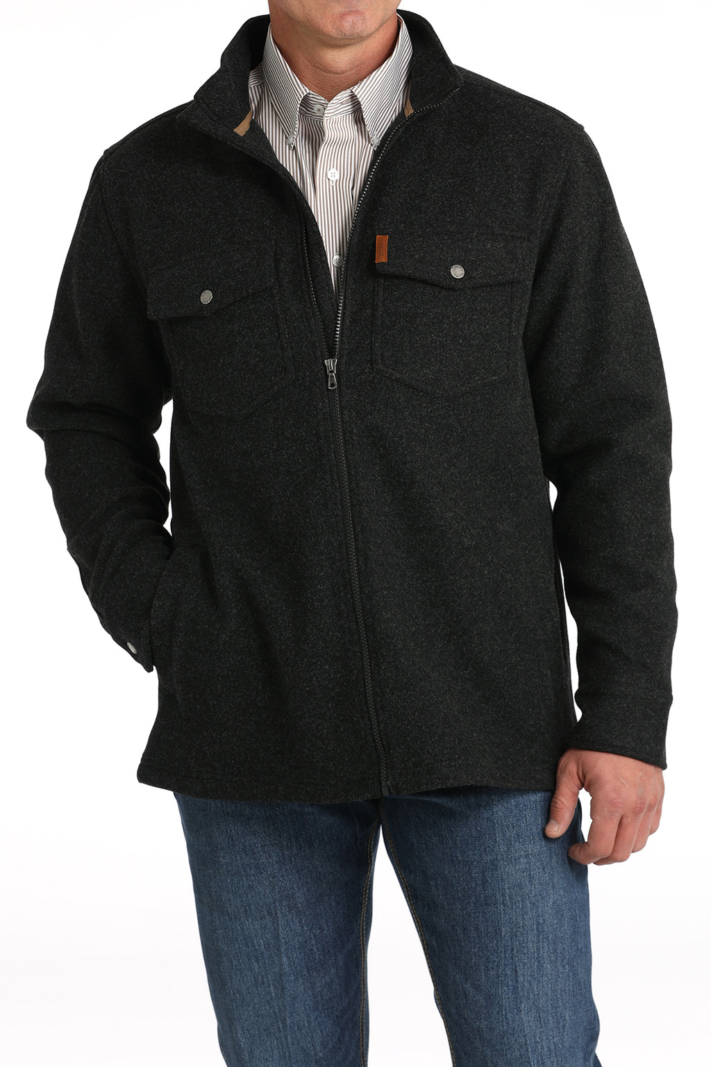 CINCH Men's Black Shirt Jacket