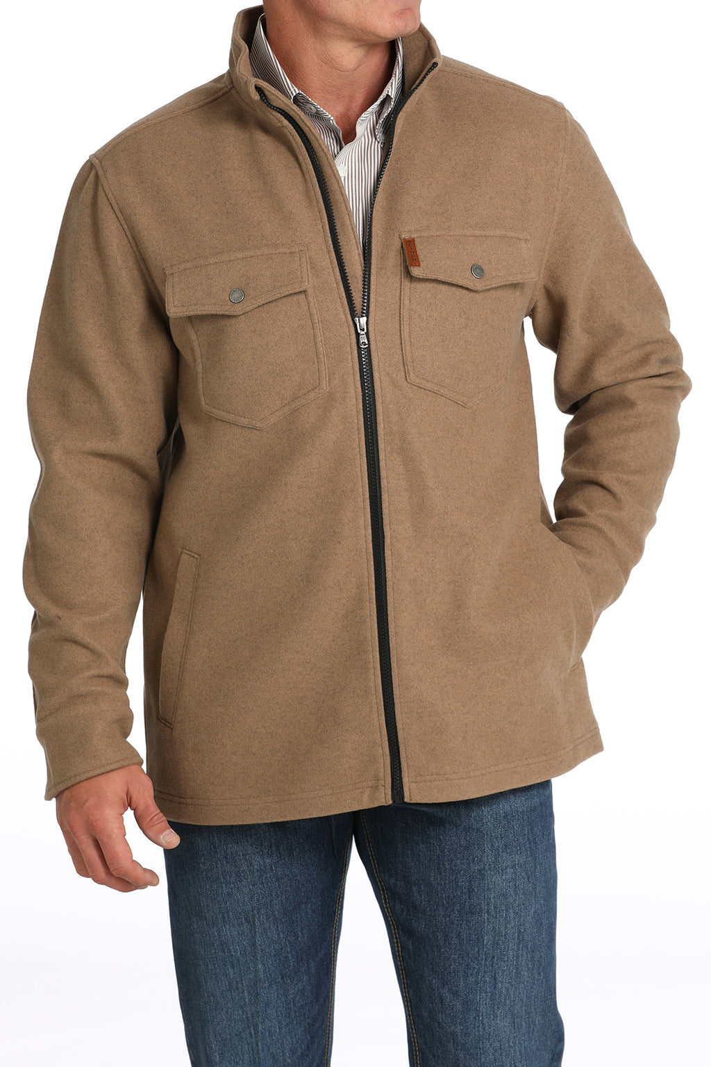 CINCH Men's Khaki Shirt Jacket