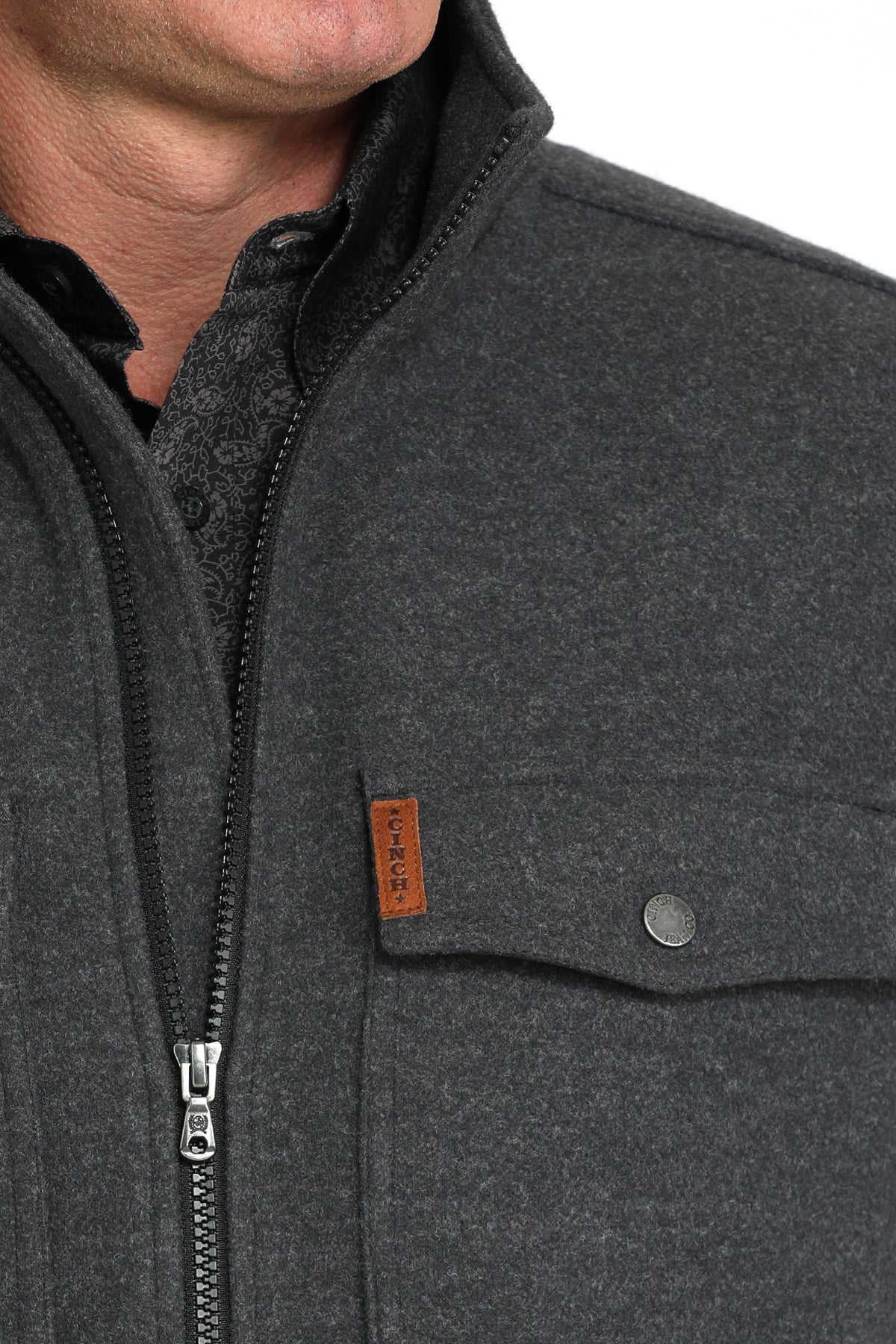 CINCH Men's Charcoal Shirt Jacket