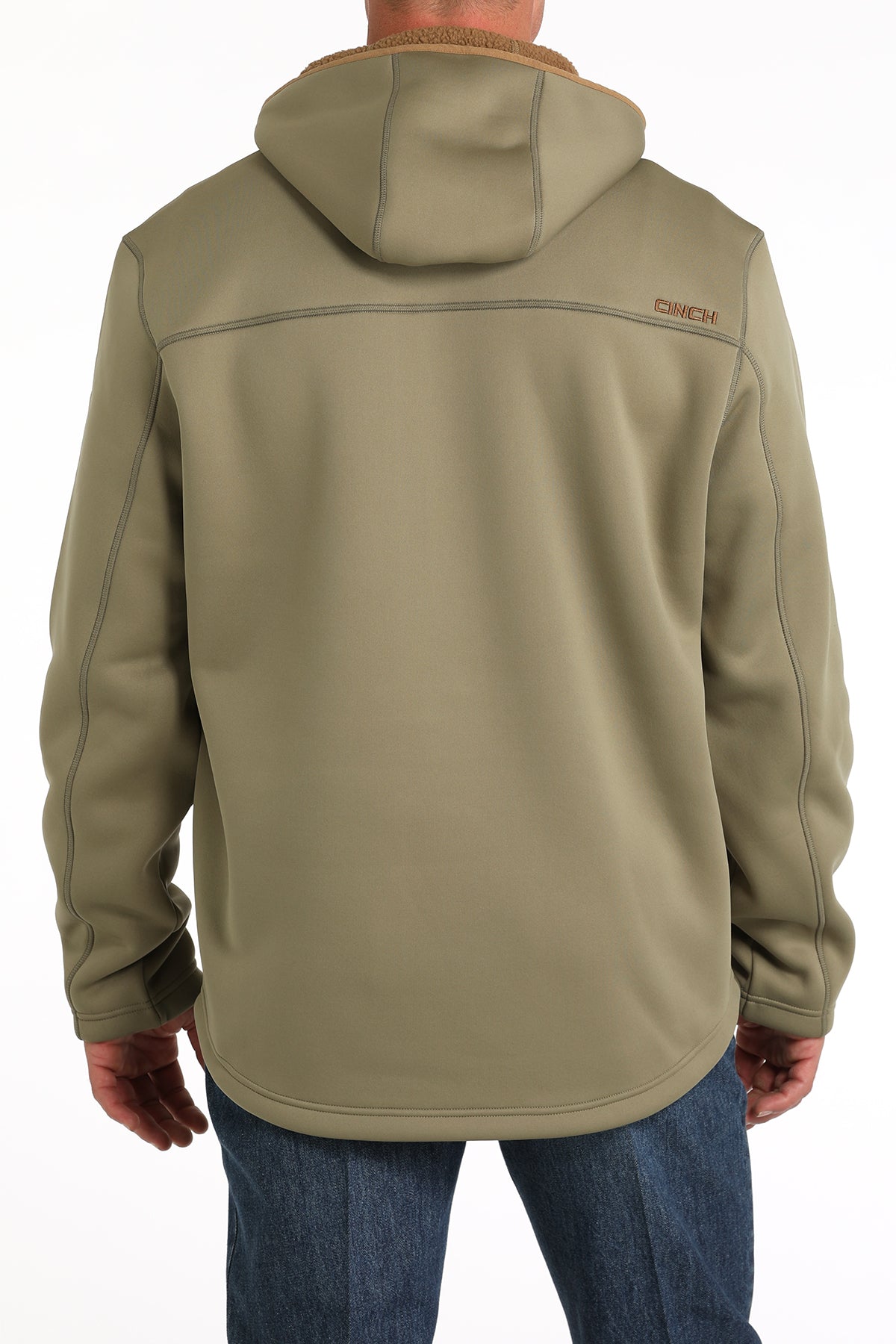 CINCH Men's Olive Sherpa Hoodie