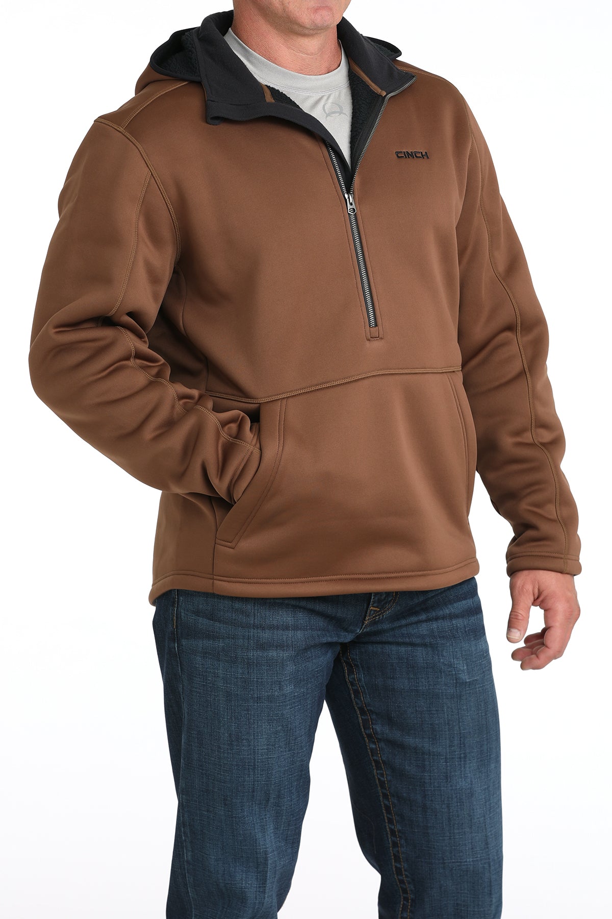 CINCH Men's Brown Sherpa Lined Hoodie
