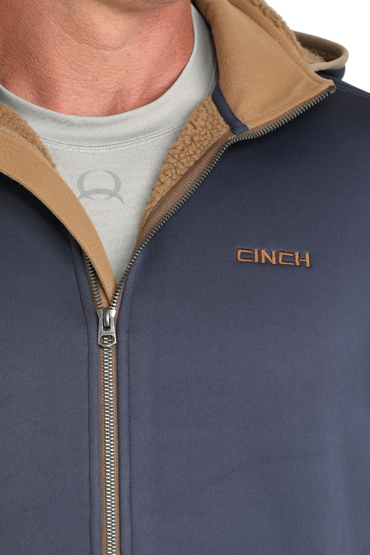 CINCH Men's Navy Sherpa Lined Hoodie