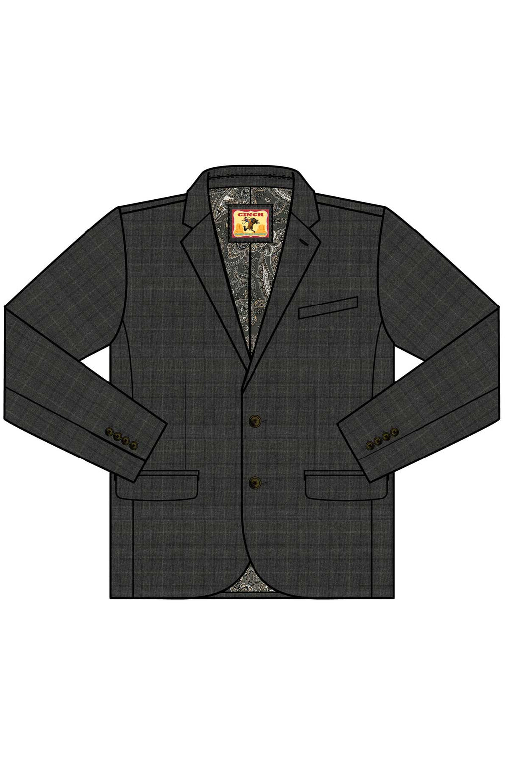 CINCH Men's Charcoal Sport Coat