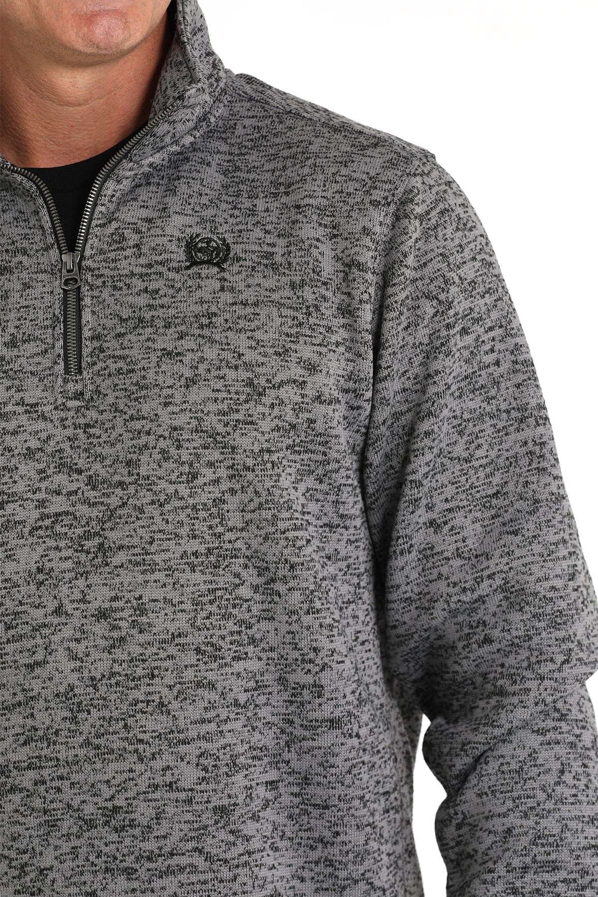 CINCH Men's Gray Quarter Zip Pullover