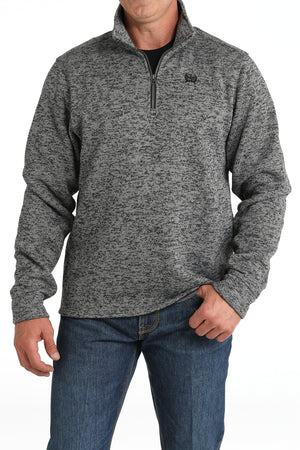 CINCH Men's Gray Quarter Zip Pullover