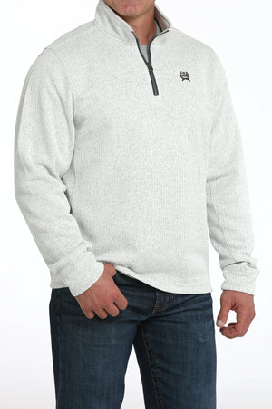 CINCH Men's Grey Quarter Zip Pullover