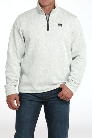 CINCH Men's Grey Quarter Zip Pullover