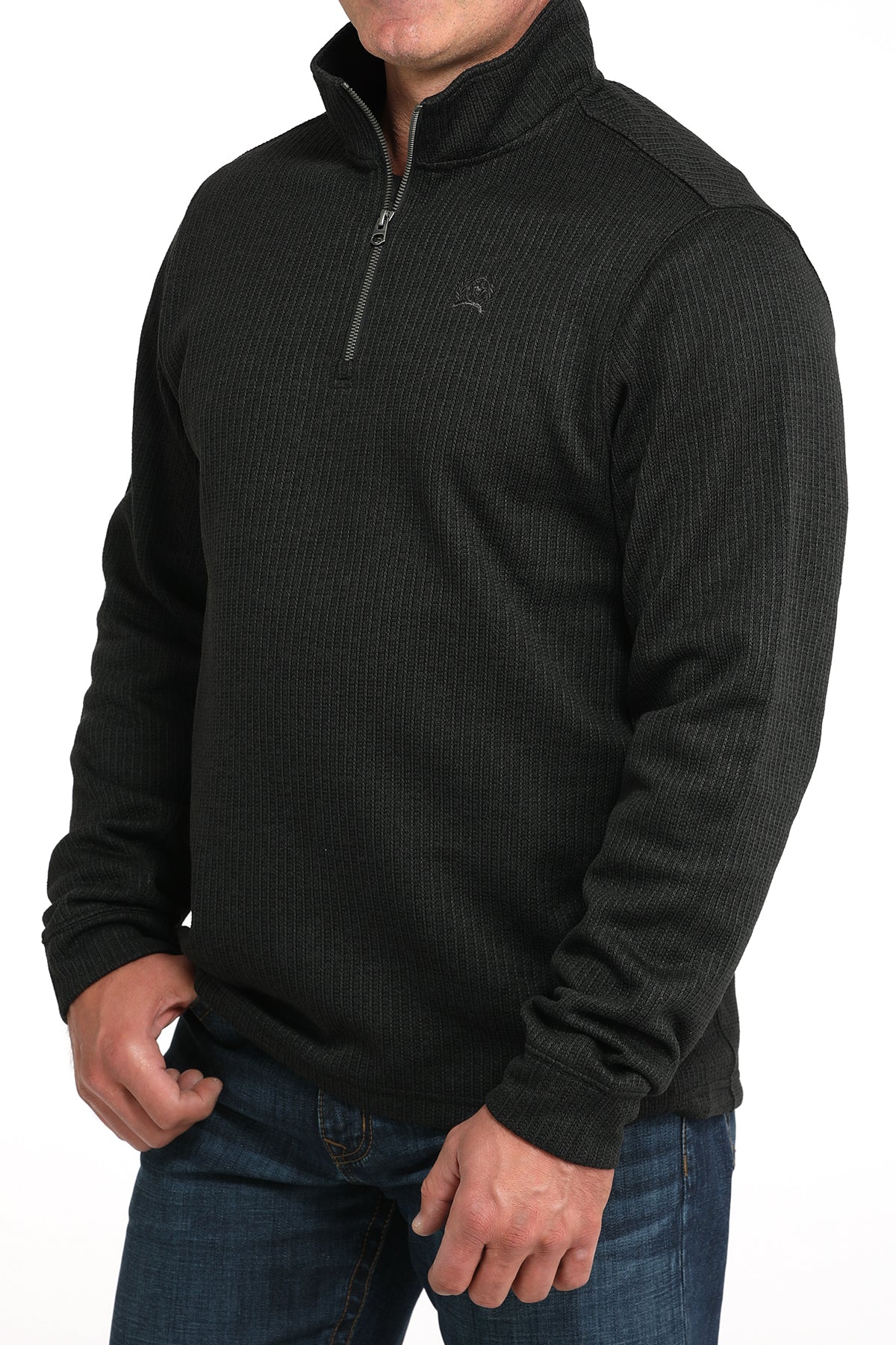 CINCH Men's Black Quarter Zip Pullover