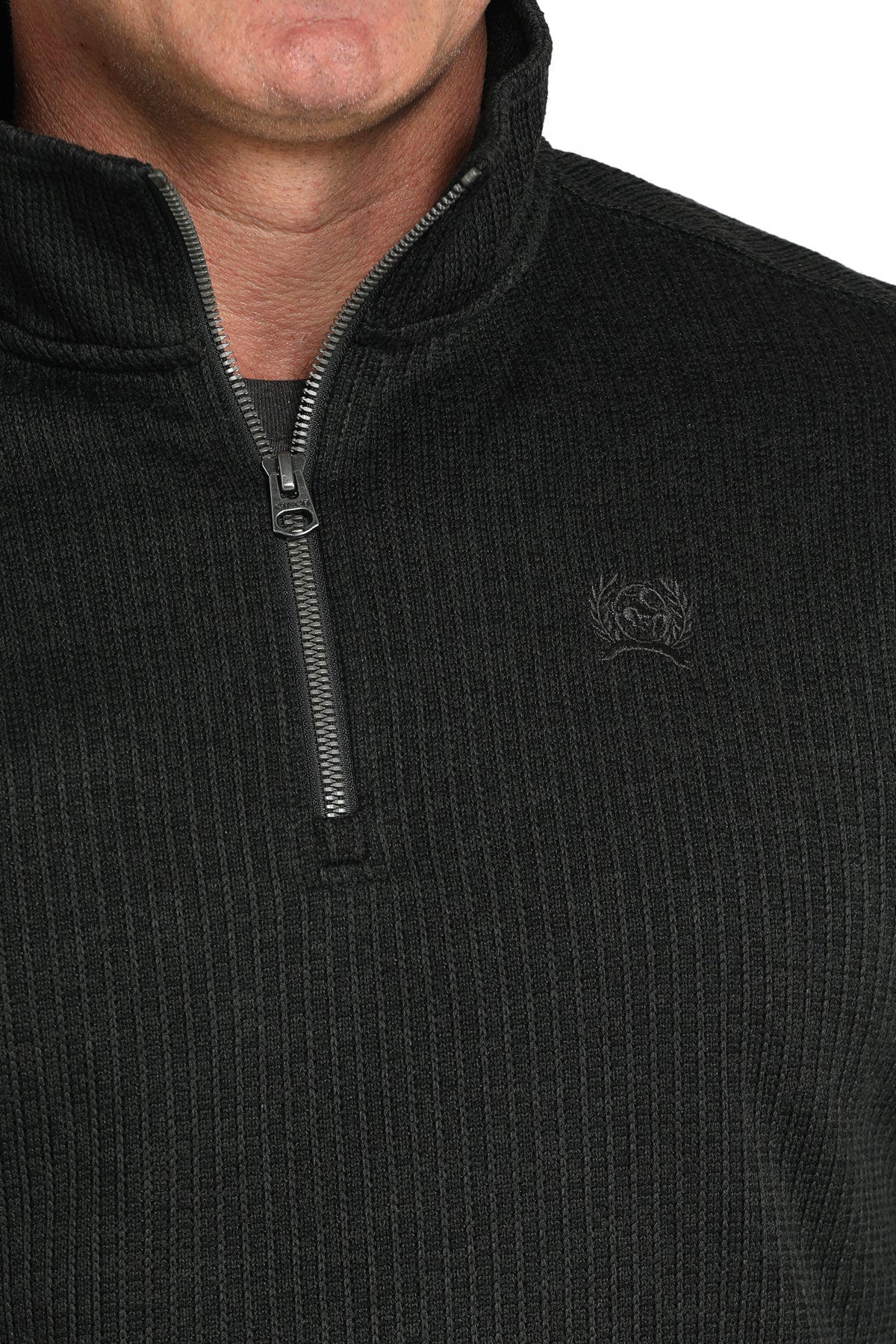 CINCH Men's Black Quarter Zip Pullover