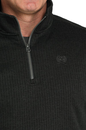CINCH Men's Black Quarter Zip Pullover