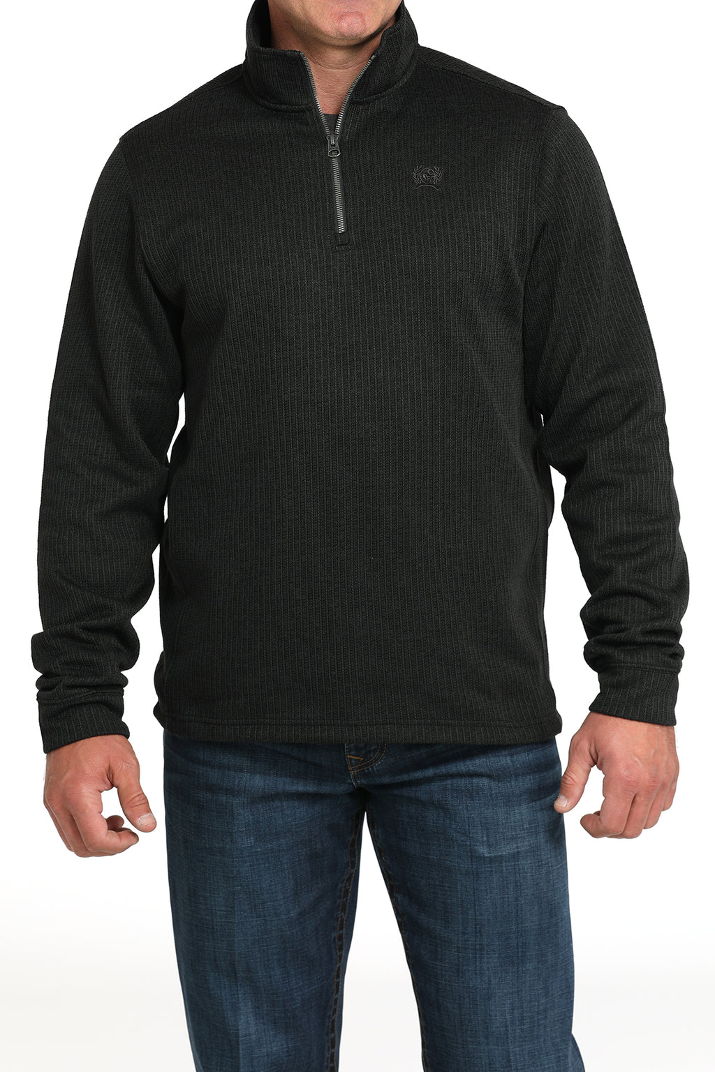 CINCH Men's Black Quarter Zip Pullover