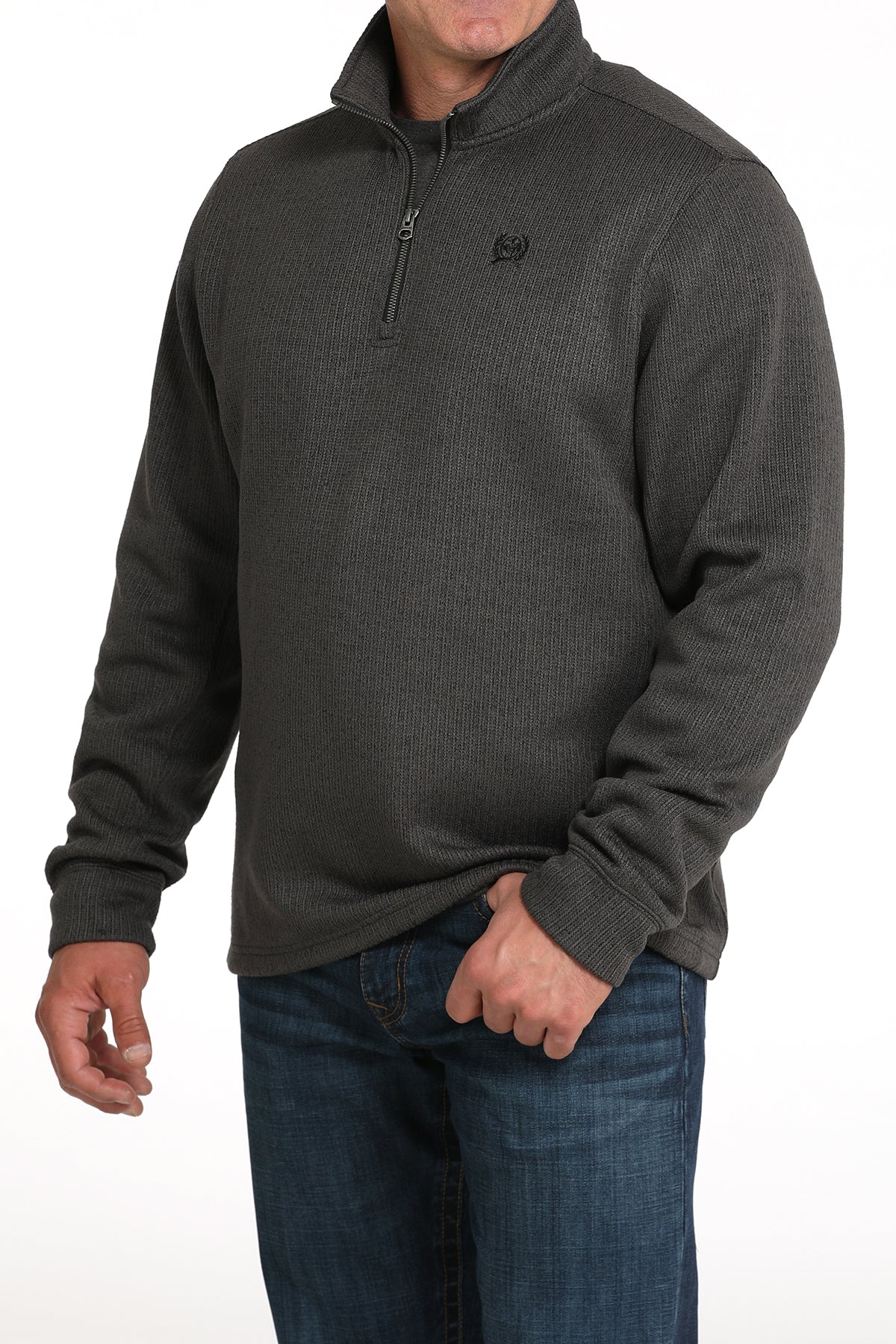 CINCH Men's Charcoal Quarter Zip Pullover