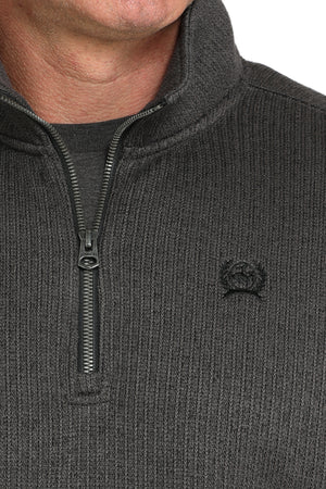 CINCH Men's Charcoal Quarter Zip Pullover