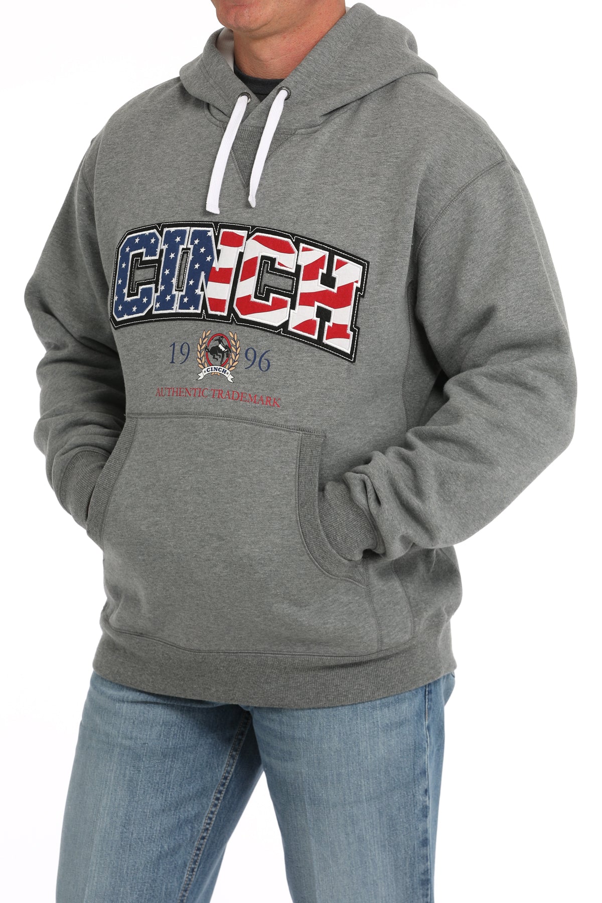 CINCH Men's Grey Hoodie