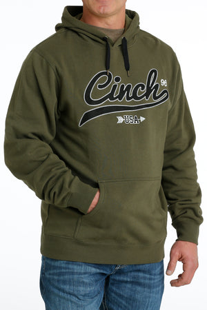 CINCH Men's Olive Pullover Hoodie