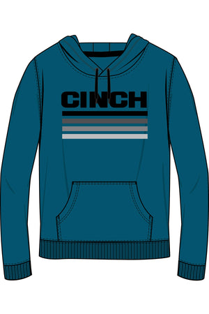 CINCH Men's Teal Pullover Hoodie