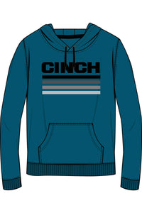 CINCH Men's Teal Pullover Hoodie