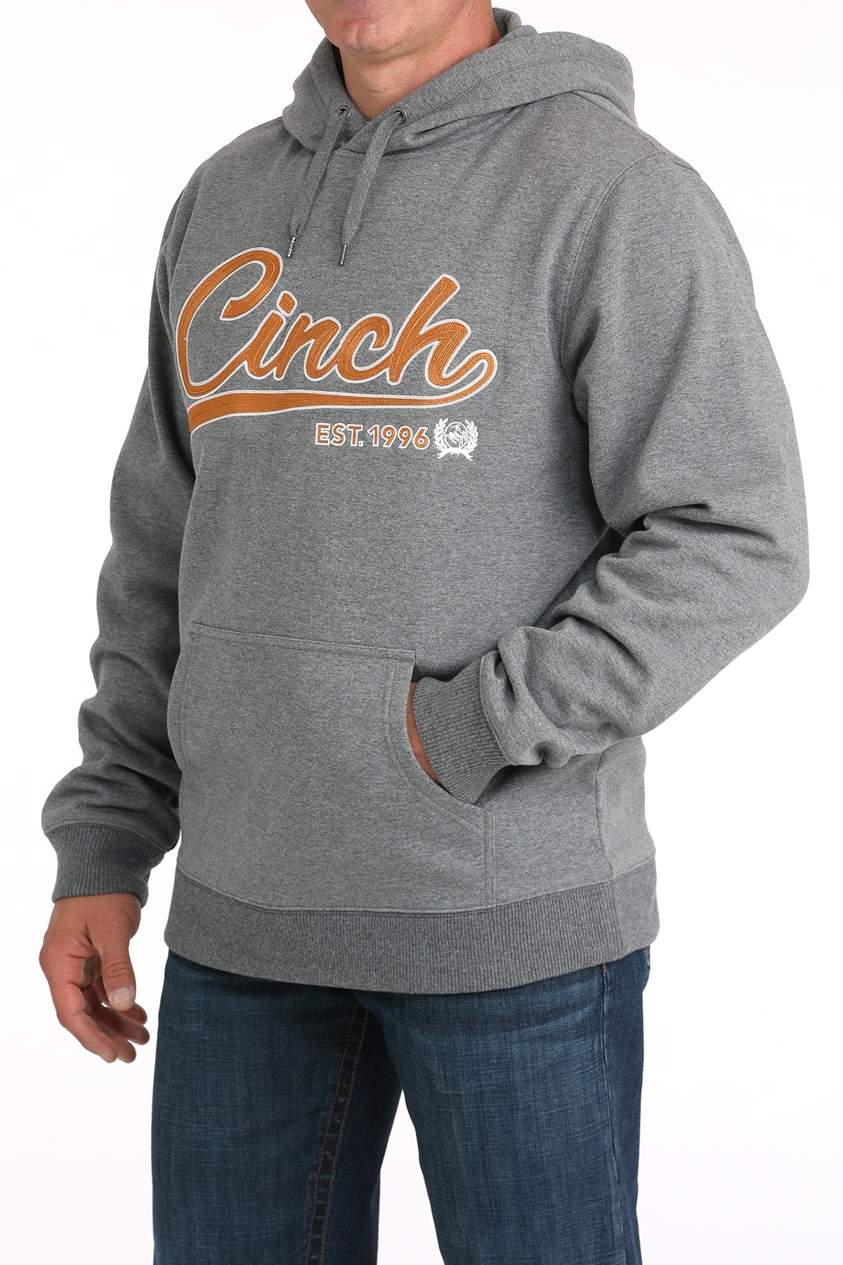 CINCH Men's Grey Hoodie