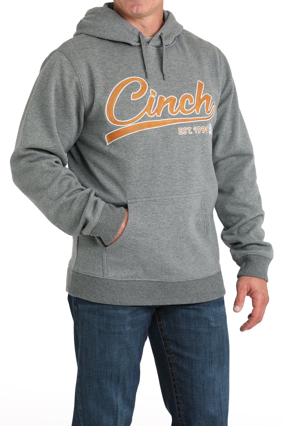 CINCH Men's Grey Hoodie