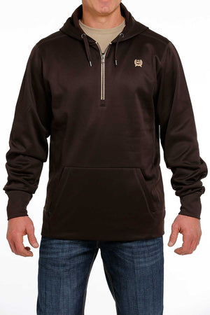 CINCH Men's Brown Pullover Hoodie