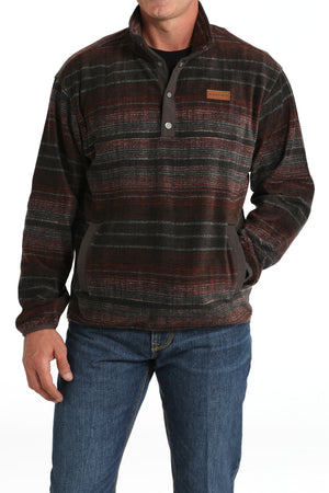 CINCH Men's "Match Boy's" Brown/Red Fleece Pullover