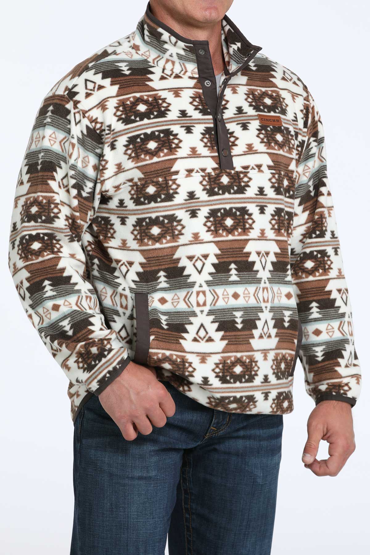 CINCH Men's Brown Make Up Fleece