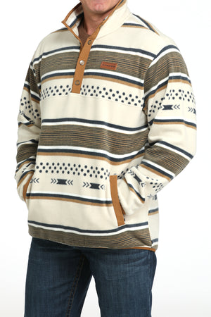 CINCH Men's Cream Polar Fleece Pullover