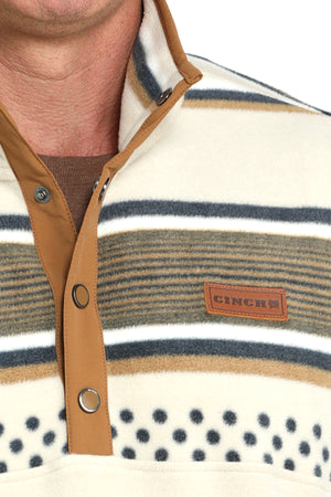 CINCH Men's Cream Polar Fleece Pullover