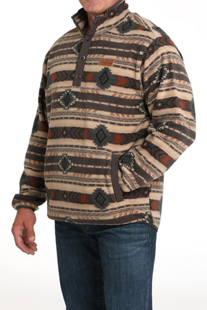CINCH Men's Brown Polar Fleece Pullover