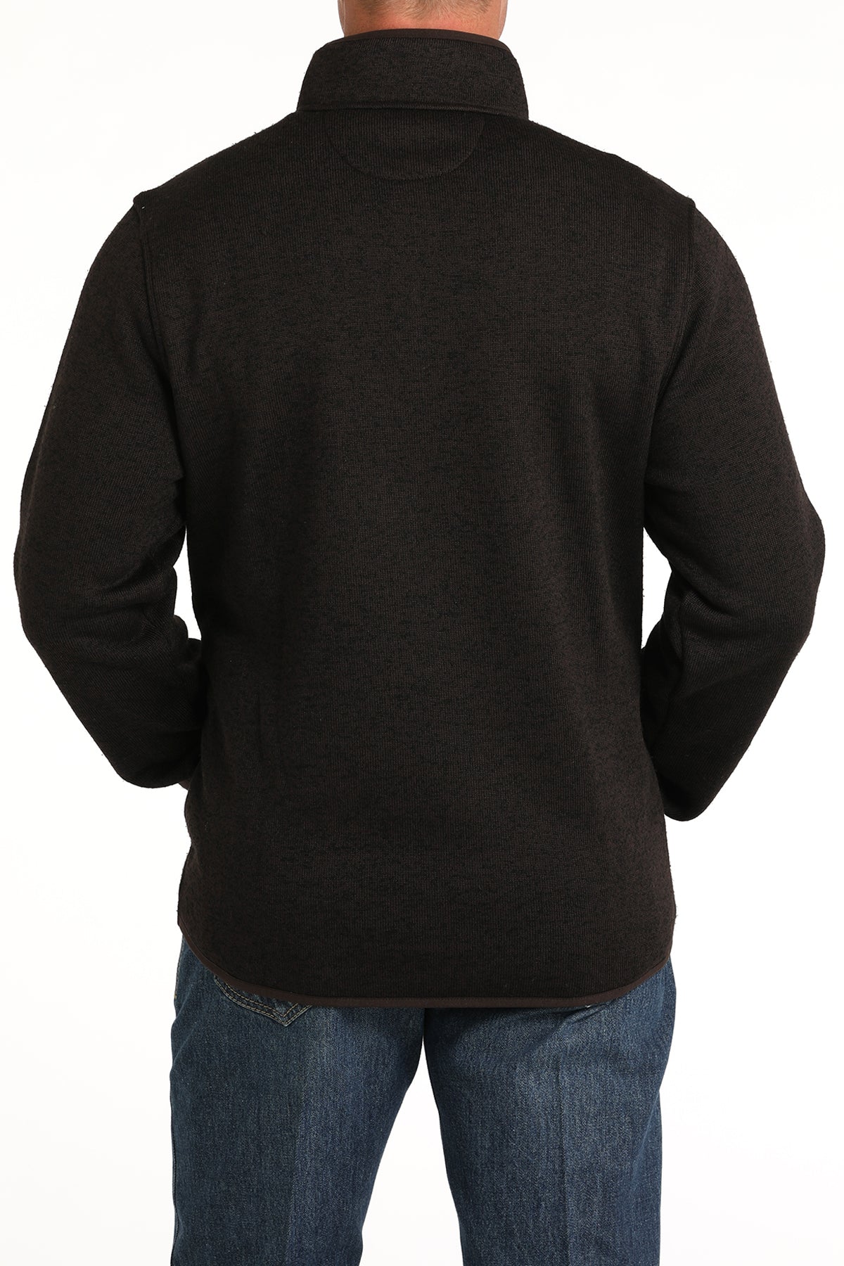 CINCH Men's Sweater Knit Pullover- Brown