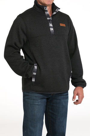 CINCH Men's Sweater Knit Pullover- Charcoal