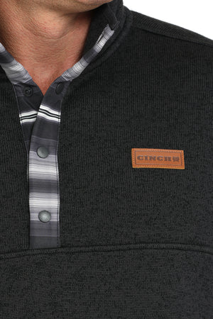 CINCH Men's Sweater Knit Pullover- Charcoal