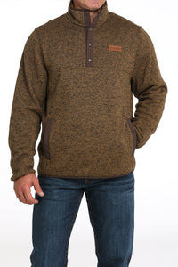 CINCH Men's Sweater Knit Pullover- Khaki