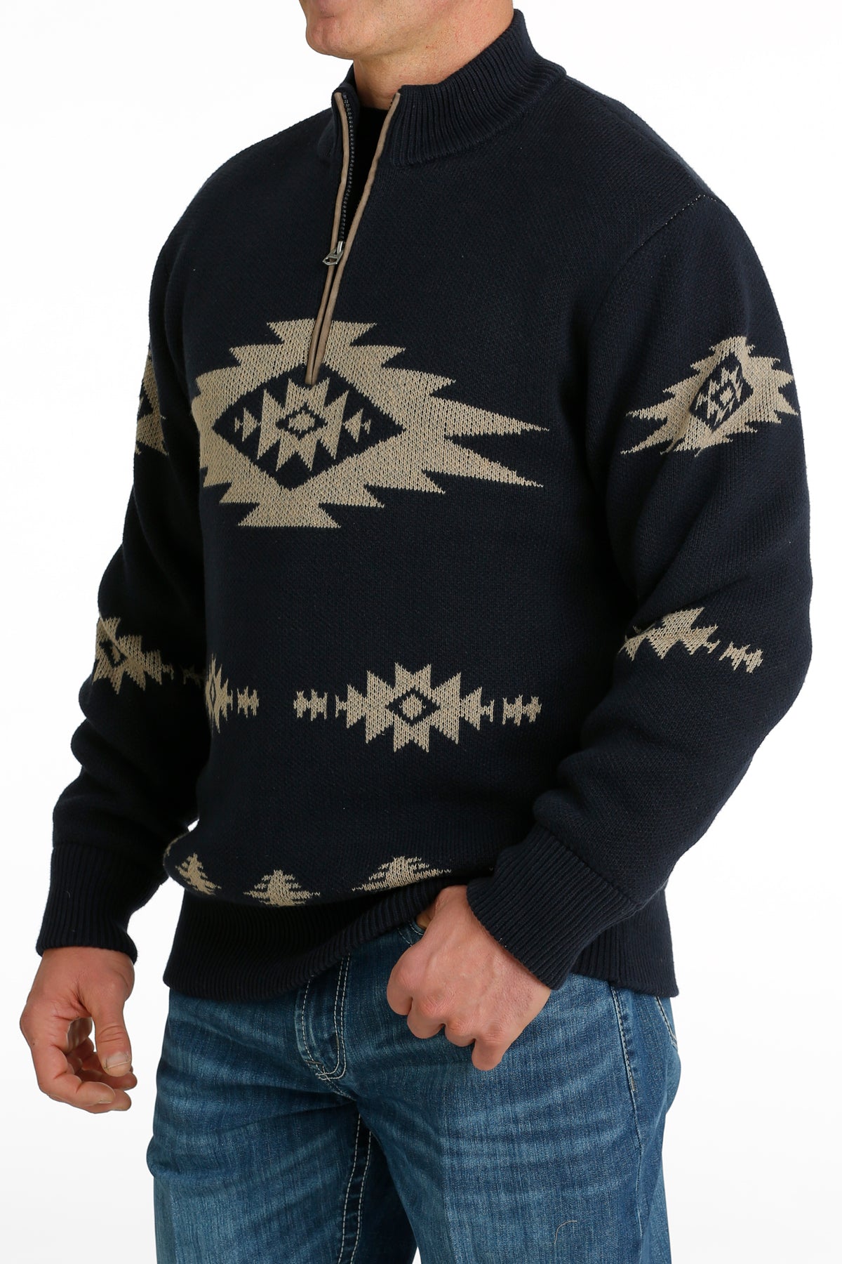 CINCH Men's Quarter Zip Sweater