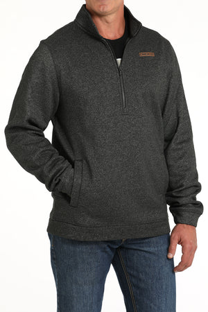 CINCH Men's Black Half Zip Pullover