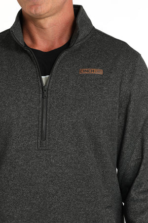 CINCH Men's Black Half Zip Pullover