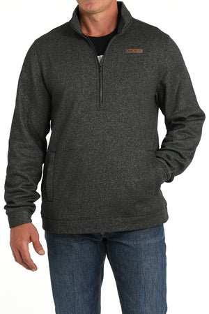 CINCH Men's Black Half Zip Pullover